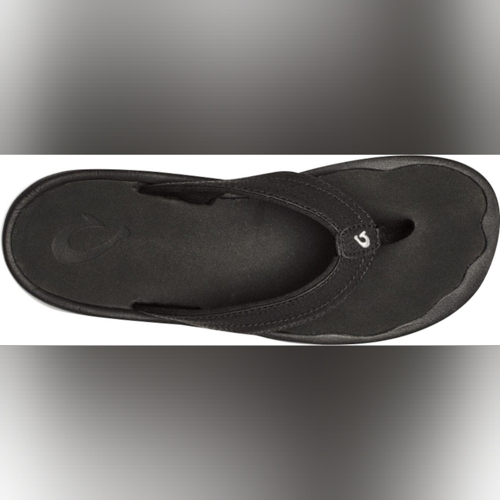 Olukai Women's Ohana Black Flip Flops